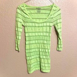 Free People Intimately lime green shirt